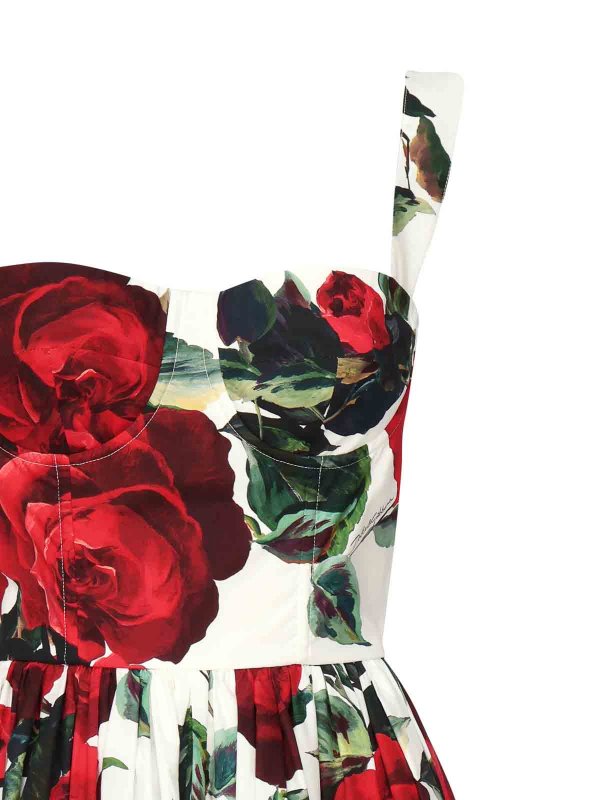 The Best Shops DOLCE & GABBANA: Knielange Kleider - Knielanges Kleid - Rot
