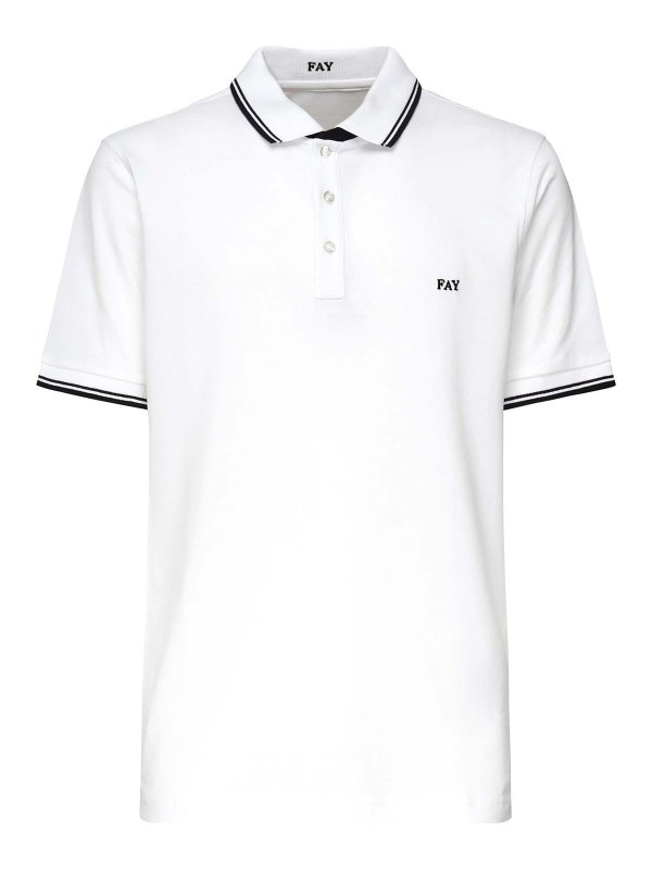 FAY: Poloshirts - Poloshirt - Weiß