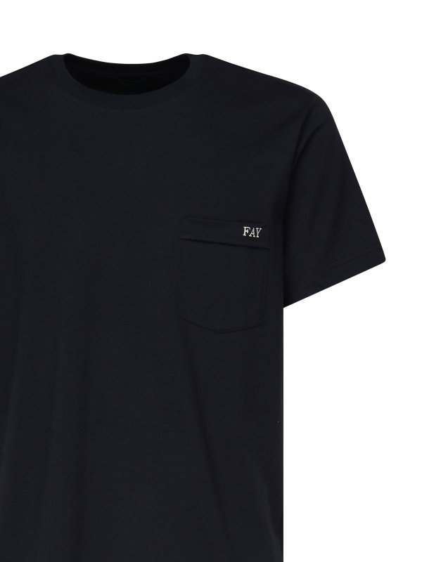 The Best Shops FAY: t-shirts - T-Shirt With Embroidered Logo