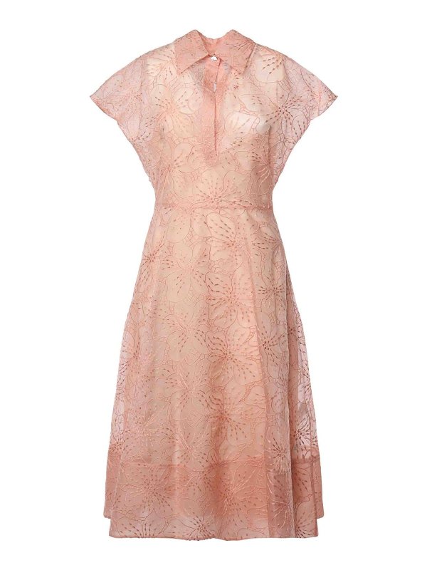 GENNY: Knielange Kleider - Knielanges Kleid - Nude