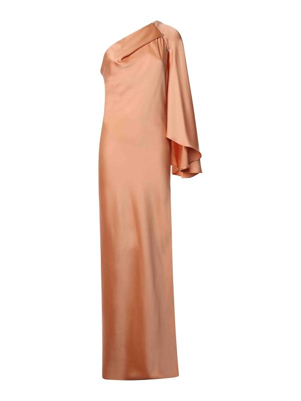 GENNY: abiti lunghi - Vestito  lungo in raso a una spalla