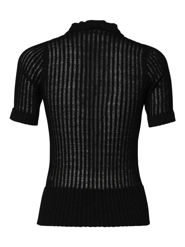 GENNY: polo shirts online - Viscose Polo Shirt With Pleats