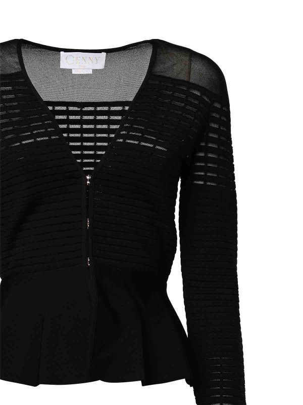 The Best Shops GENNY: Strickpullover mit V-Ausschnitt - V-Pullover - Schwarz