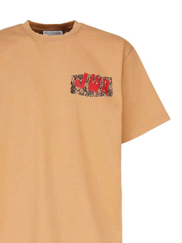 The Best Shops J.W. ANDERSON: t-shirts - T-Shirt With Jwa Logo Lace Effect