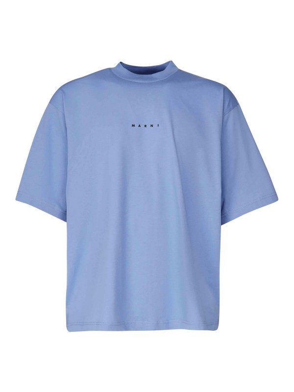Marni: T-shirts - T-Shirt - Blau