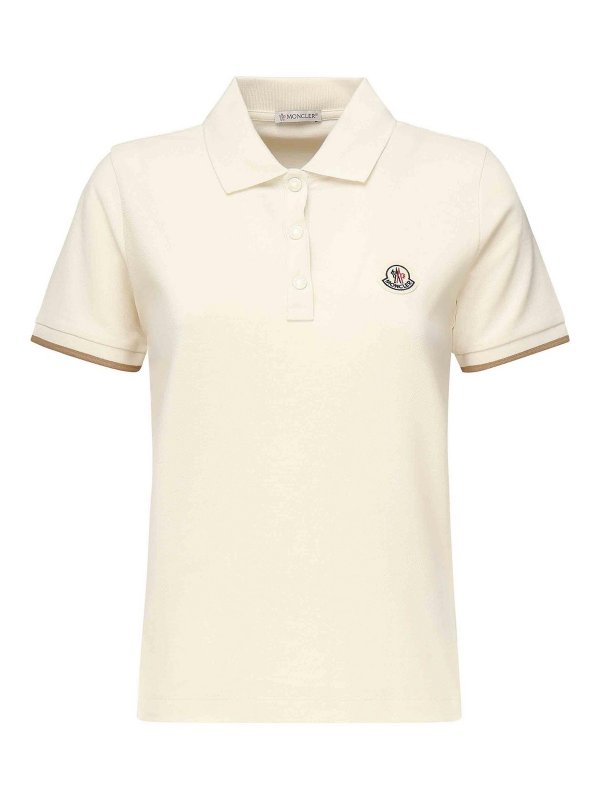 MONCLER: Poloshirts - Poloshirt - Weiß