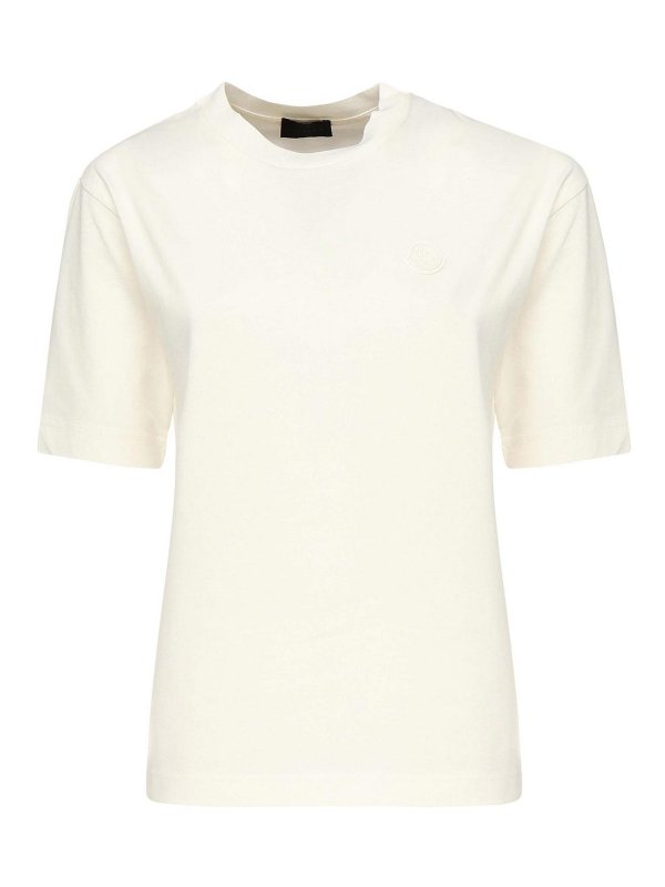 MONCLER: T-shirts - T-Shirt - Weiß