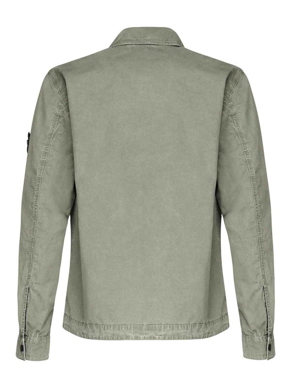 STONE ISLAND: shirts online - Overshit Shirt With Zipper Closure