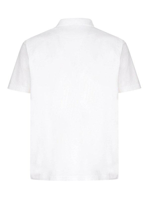 STONE ISLAND: polo online - Polia a maniche corte con patch di bussola