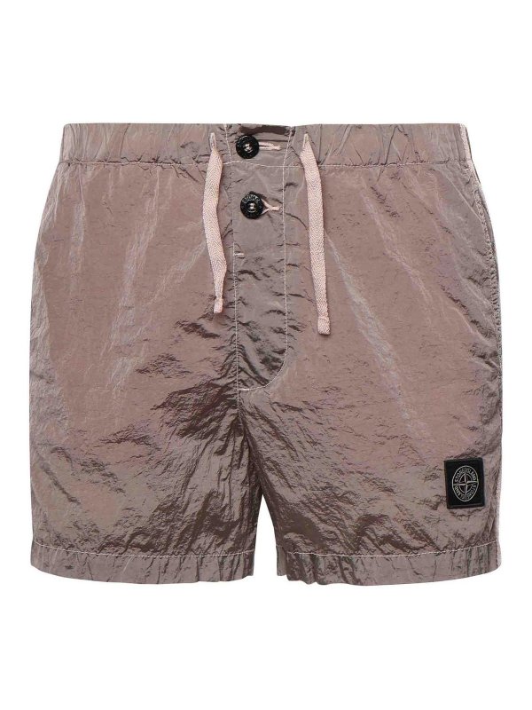 STONE ISLAND: トラウザーショーツ - ショートパンツ - ヌードカラー