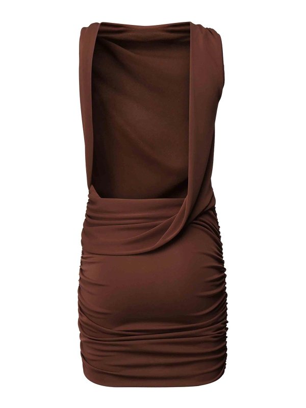 THE ANDAMANE: Knielange Kleider online - Knielanges Kleid - Braun
