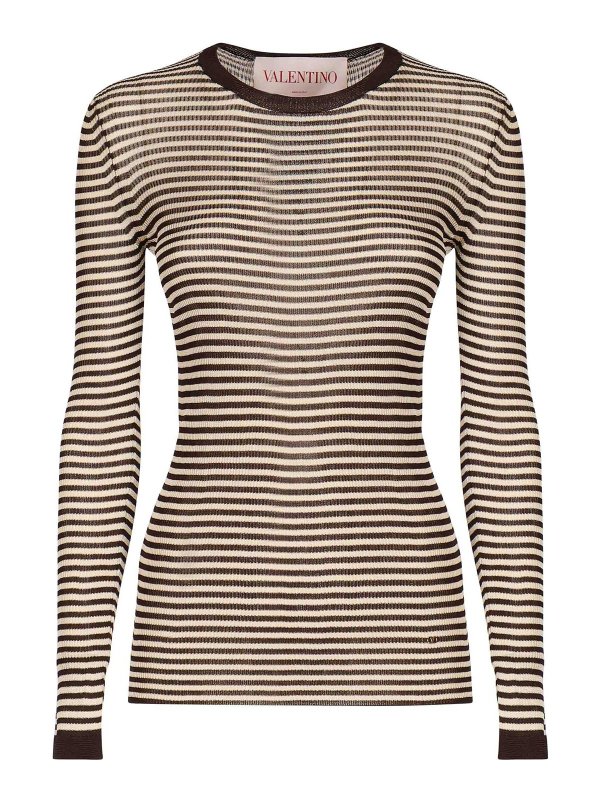 VALENTINO GARAVANI: Pull col rond - Pull Col Rond - Marron