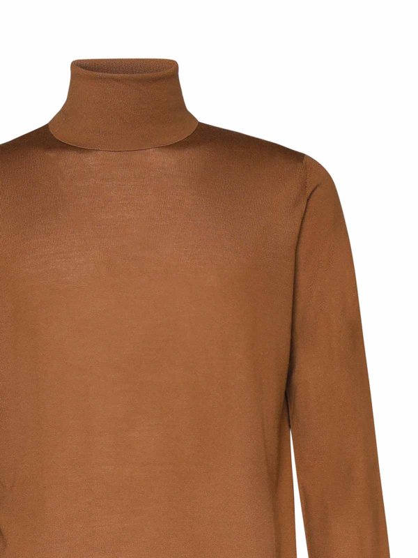 The Best Shops MAURO OTTAVIANI: Suéteres con cuello pico - Suéter Cuello Redondo - Marrón