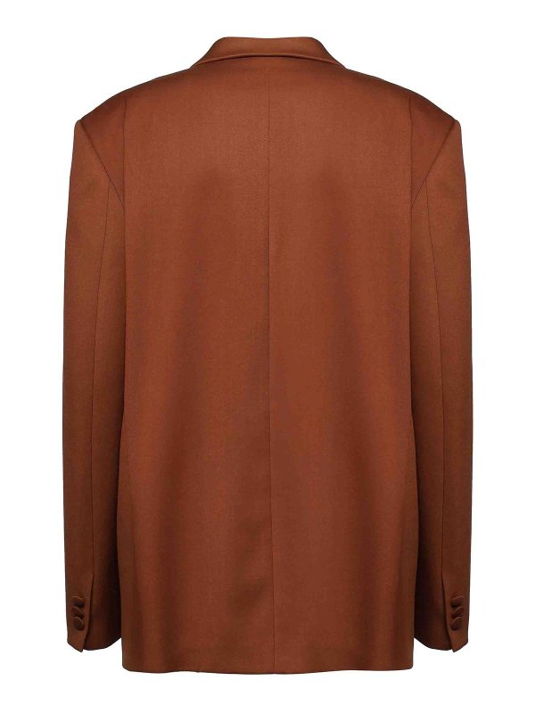 NINEMINUTES: blazers online - Oversized Double-Breasted Vicuna Blazer