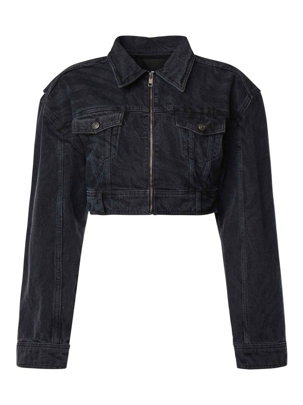 ROTATE Birger Christensen: denim jacket - Zebra Denim Jacket