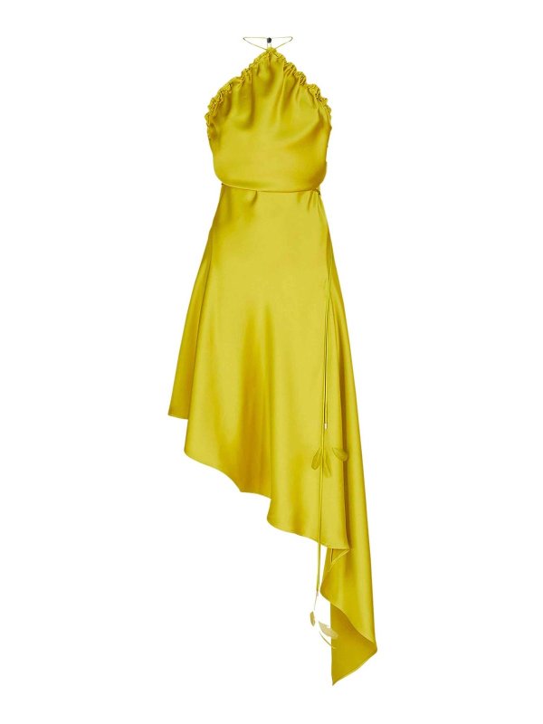 The Attico: Robe longueur genou - Robe Au Genou - Jaune