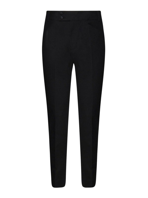 DOLCE & GABBANA: カジュアルトラウザー - カジュアルパンツ - 黒