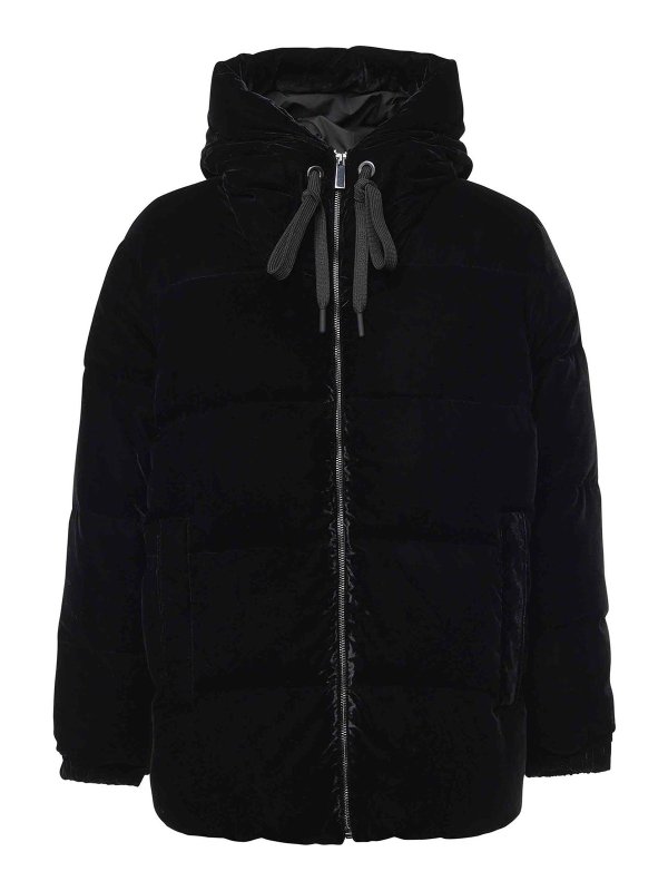 MC2 SAINT BARTH: Felpe e maglie - Giacca Imbottita Con Cappuccio In Velluto