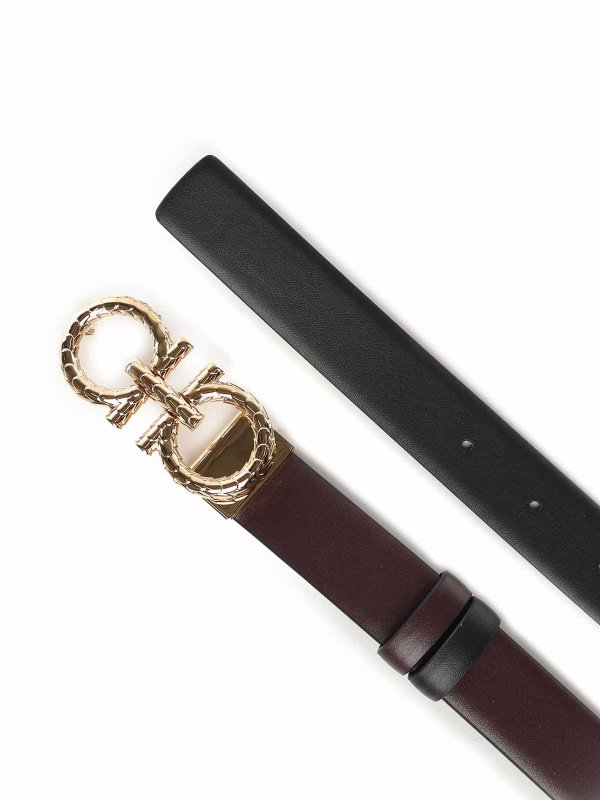 FERRAGAMO: belts online - Gancini Adjustable And Reversible Belt