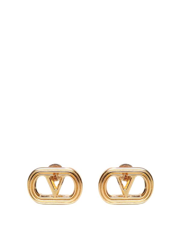 VALENTINO GARAVANI: Earrings - Earrings With Logo Plaque