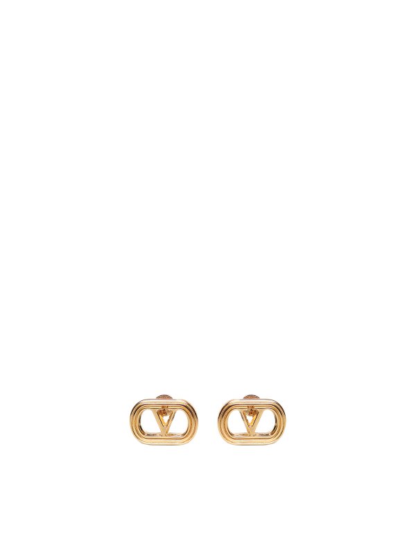 VALENTINO GARAVANI: Earrings online - Earrings With Logo Plaque