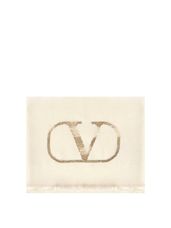 VALENTINO GARAVANI: sciarpe e foulard - Vlogo firma cashmere e scialle di seta