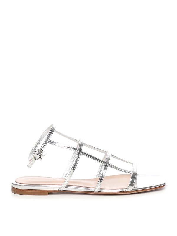 Gianvito Rossi: sandals - Metallic Effect Sandals