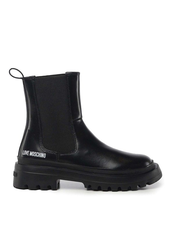 LOVE MOSCHINO: ankle boots - Calf And Lycra Ankle Boots