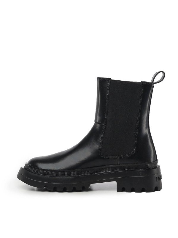 Calf And Lycra Ankle Boots shop online: LOVE MOSCHINO