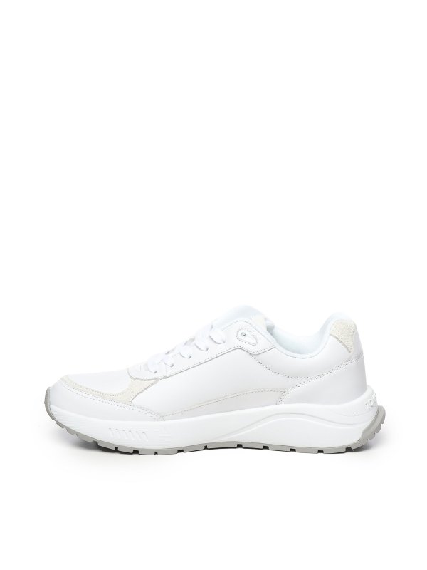 Leather Running Sneakers With Thick Sole shop online: TOMMY HILFIGER