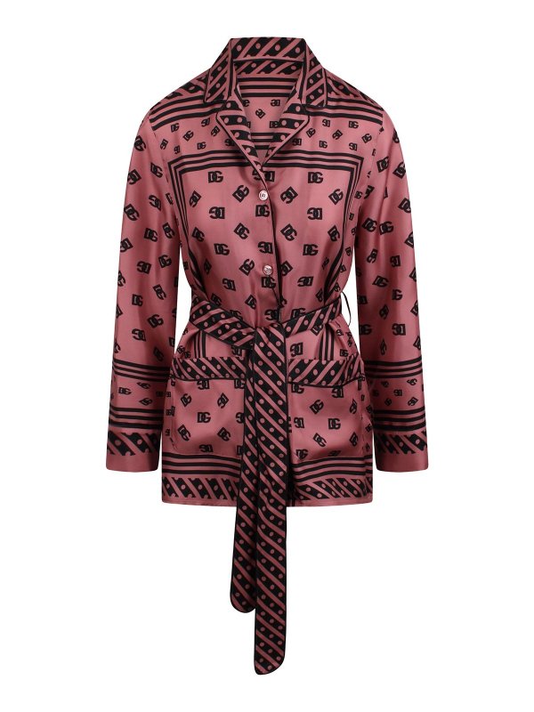 DOLCE & GABBANA: shirts - Plaster shirt with DG Allover logo print