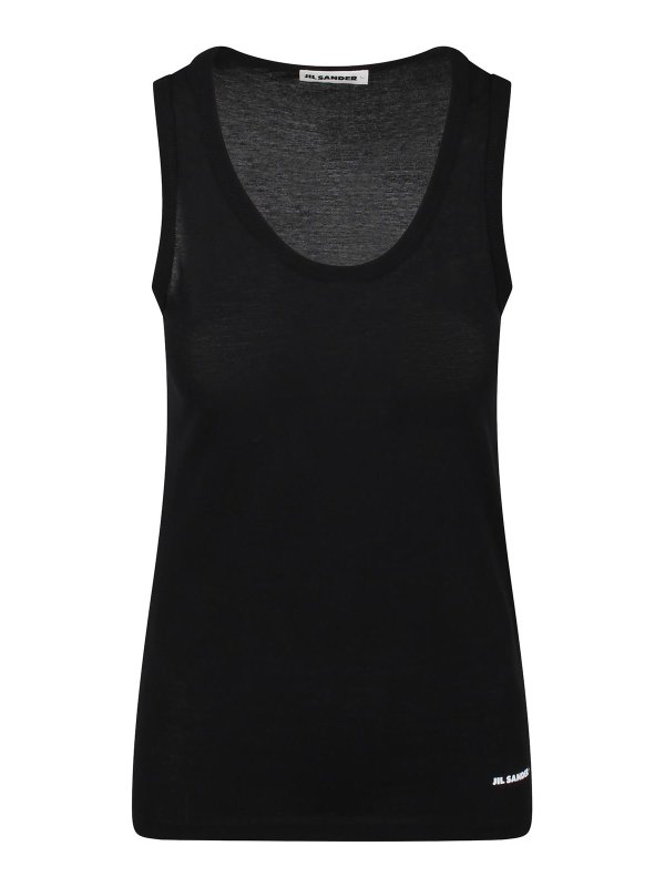 JIL SANDER: Tops und Tank Tops - Top - Schwarz