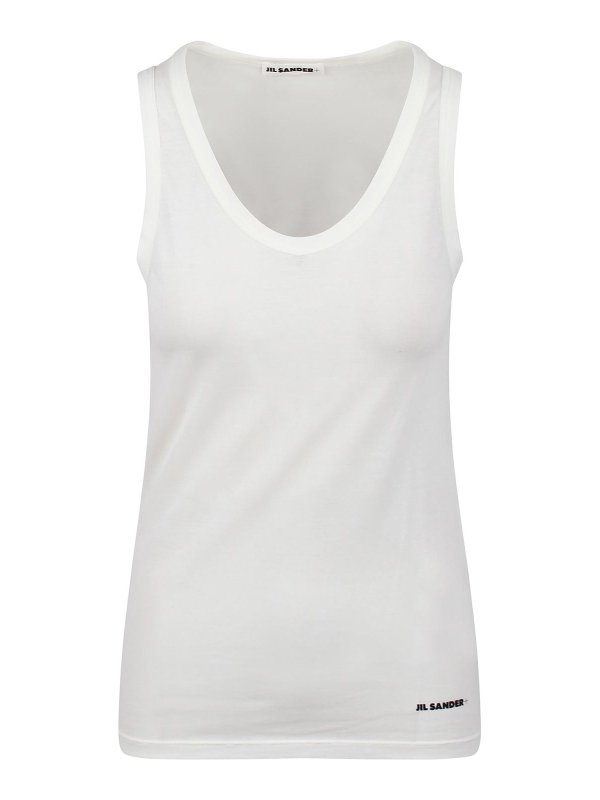 JIL SANDER: Tops & Tank tops - Cotton tank top