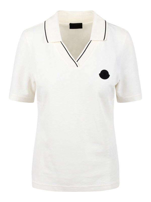 MONCLER: ポロシャツ - ポロシャツ - 白