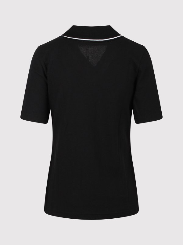 MONCLER: polo shirts online - Cotton piquet pole with logo patch