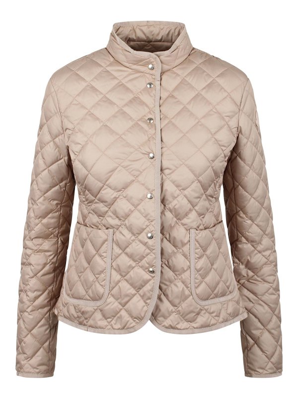 MONCLER: ダウン・ハイテクジャケット - ダウンジャケット - ベージュ