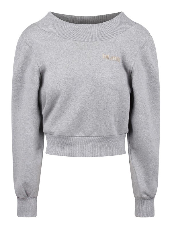 The Attico: Sweatshirts & Sweaters - Melange effect sweatshirt