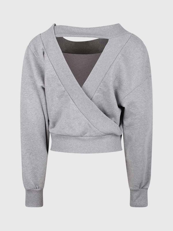 The Attico: Sweatshirts & Sweaters online - Melange effect sweatshirt