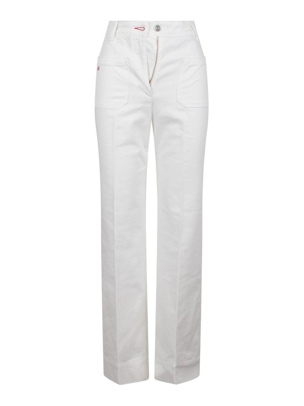 VICTORIA BECKHAM: ブーツカットジーンズ - ブーツカットジーンズ - 白