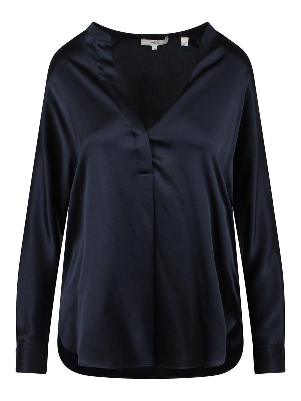 VINCE: Blouses - Blouse - Bleu
