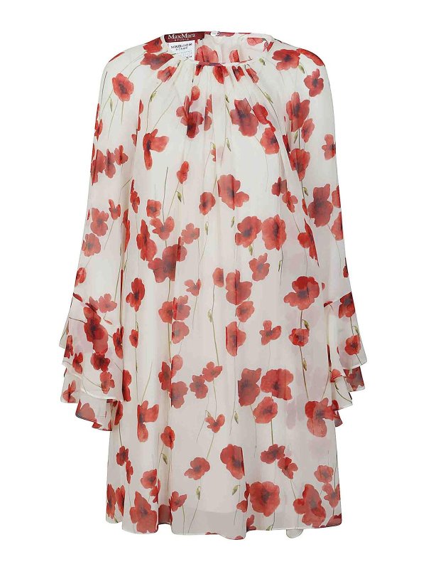 Max Mara: ニーレングスドレス - 膝丈ドレス - クリーム