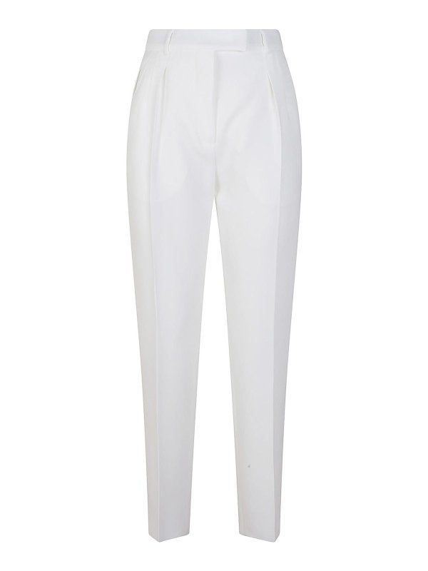 Max Mara: Pantalones casual - Pantalón Casual - Blanco