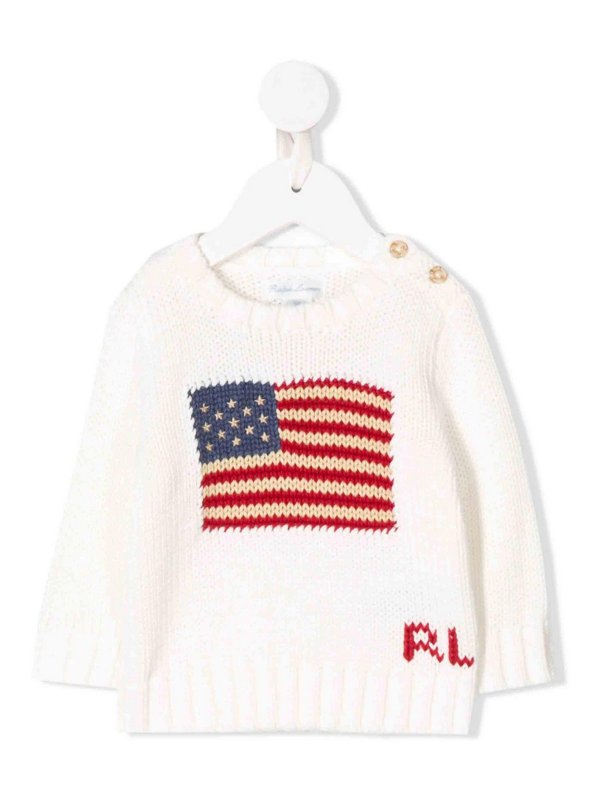 POLO RALPH LAUREN: Escotes barcos - Suéter Con Escote Barco - Blanco