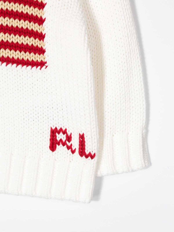 The Best Shops POLO RALPH LAUREN: Escotes barcos - Suéter Con Escote Barco - Blanco