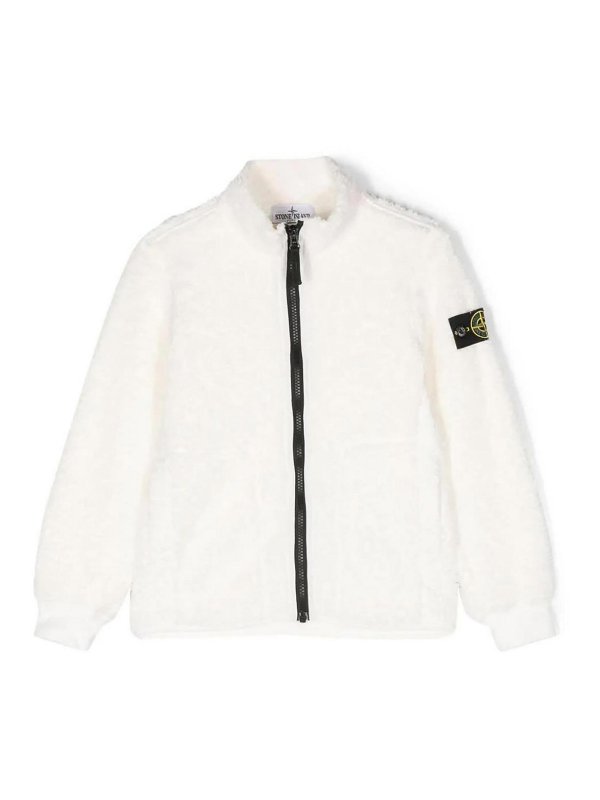 Stone Island Junior: カジュアルジャケット - カジュアルジャケット - 白