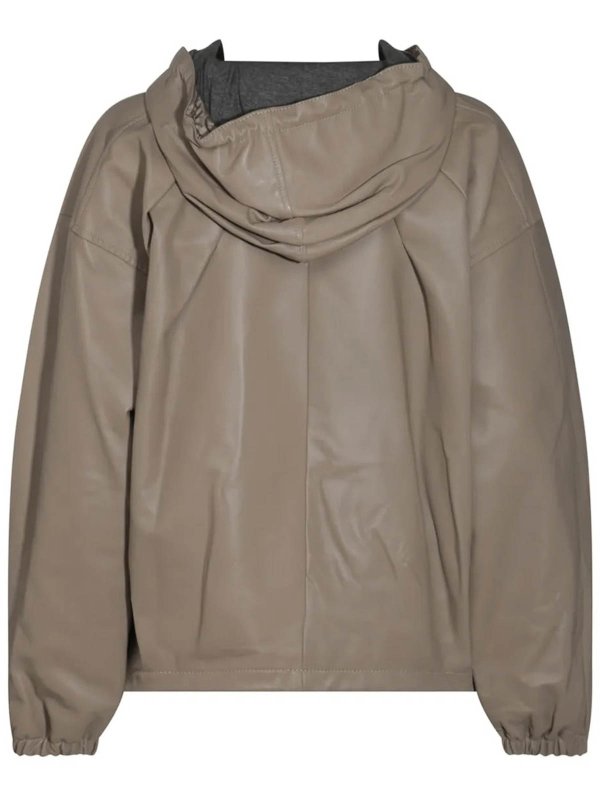 ADD: Vestes en cuir online - Blouson En Cuir - Gris
