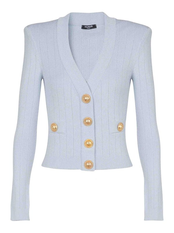 Balmain: Cardigans - Cardigan - Hellbeige