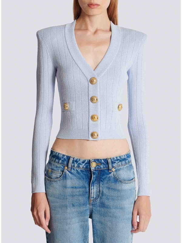 Balmain: Cardigans online - Cardigan - Hellbeige