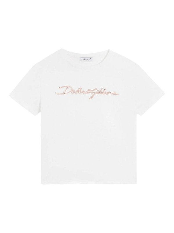Dolce & Gabbana Jr: T-shirts - T-Shirt - Weiß