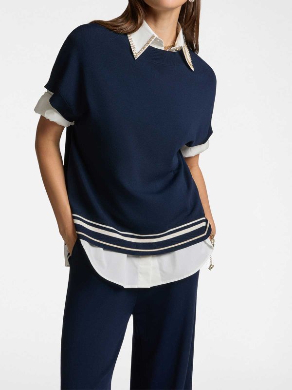 ELENA MIRO`: maglia collo a barchetta online - Maglia